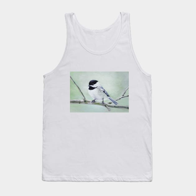 Chickadee in Spring painting Tank Top by EmilyBickell